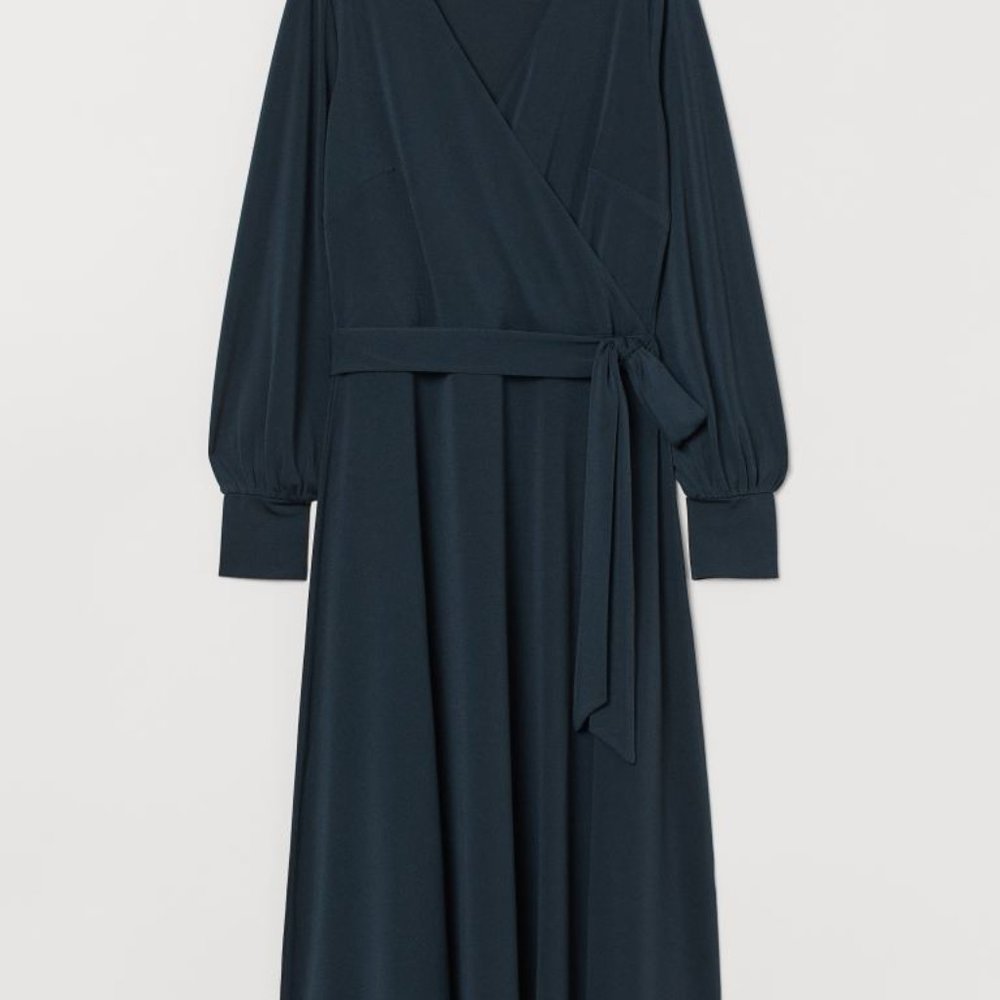 Crêped Wrap-front Dress